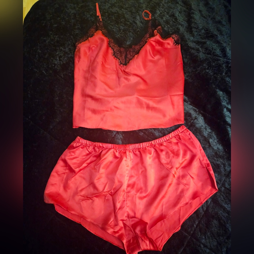 Ann Summers  - satin camisole and shorts set - size M